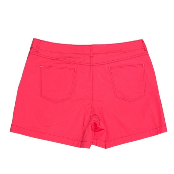 Women's Lee 18 XL 1X Shorts Chino Khakis Pink Button Elastic Waist Stretch NWOT - Picture 4 of 9